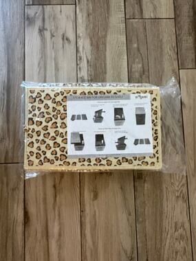 Origami R5 Leopard Fabric Storage Bins (3) Organizer for R5 Shelf New